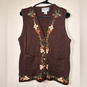 Vintage Eagle River Traders Brown Knit Vest